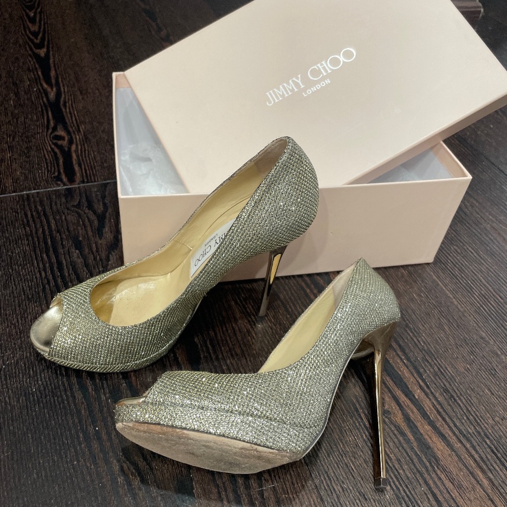 Jimmy Choo peep toe pump